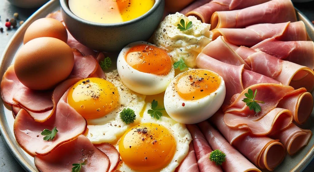 oeufs et charcuterie